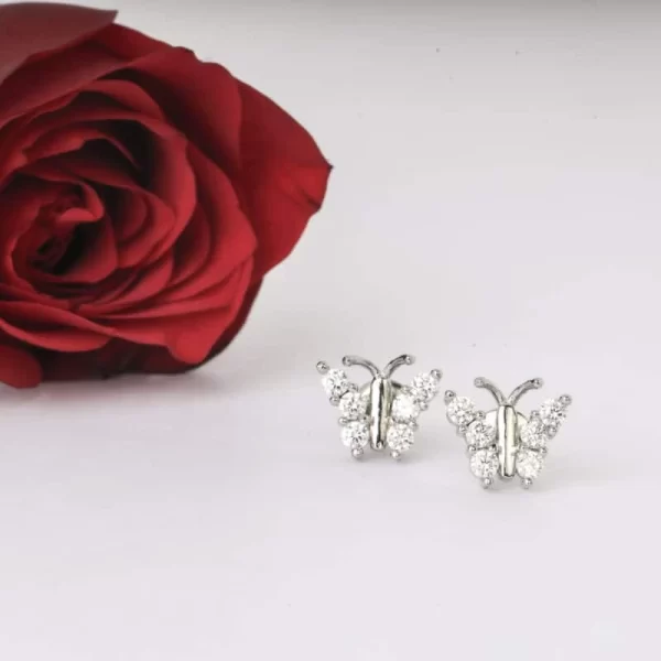 buy 925 sterling silver butterfly studs earring