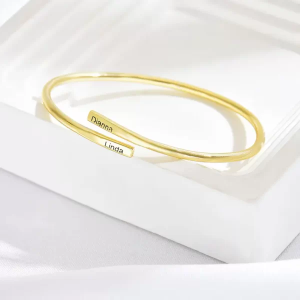 925 Sterling silver Gold Adjustable bracelet(kada)