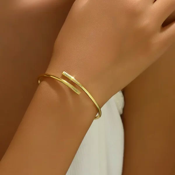 925 Sterling silver Gold Adjustable bracelet(kada)