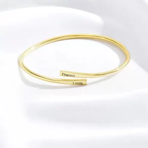 925 Sterling silver Gold Adjustable bracelet(kada)