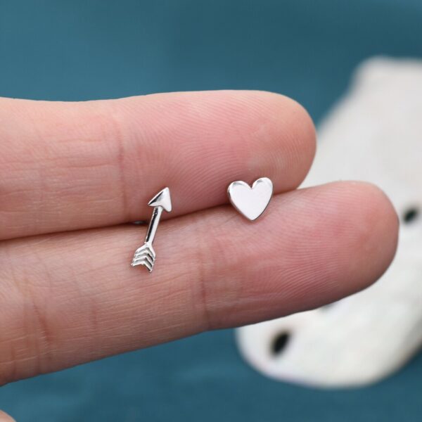 925 sterling silver cute arrow and hart coupal earrings