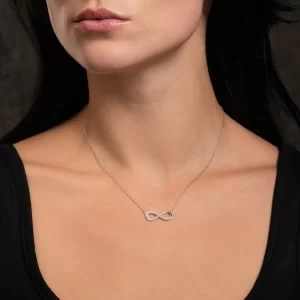 925 sterling silver Infinity pendant set