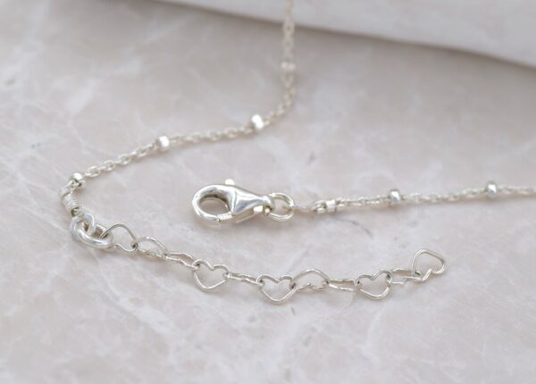 925 sterling silver singal chain with tiny bolls anklets