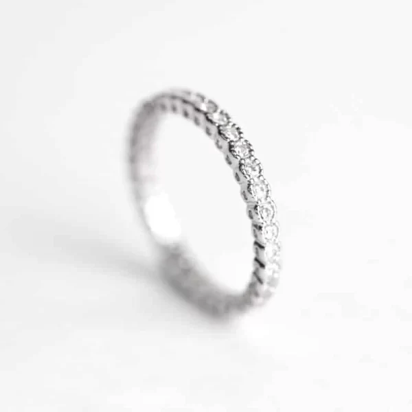 925 sterling silver ring with high quality American diamonds